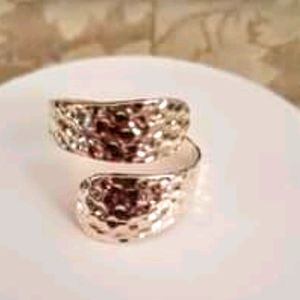 COPY - Sterling silver hammered wrap ring